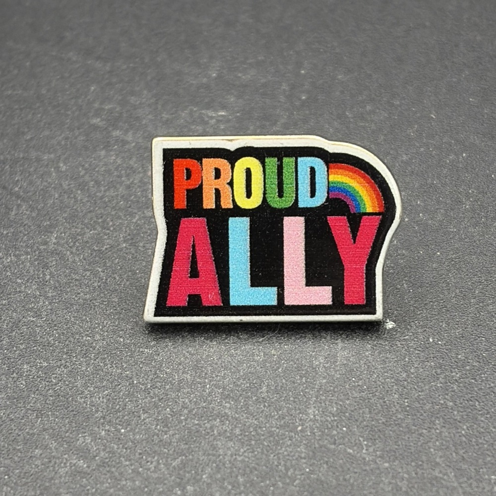 Proud Ally Rainbow LGBTQ Lapel Hat Pin